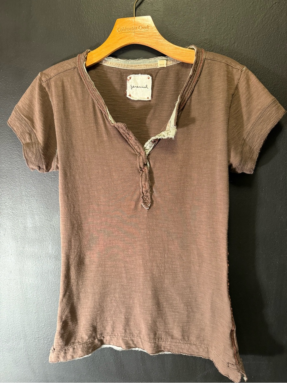 Jeremiah Brown Short Sleeve Henley Tee, 100% Cotton